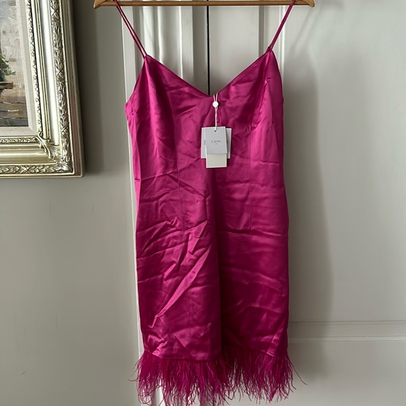 CAMI NYC Roxanne feather dress nwt - Picture 1 of 4